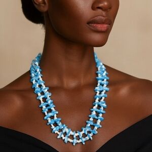 Vintage Native American Turquoise & Heishi Bead Necklace No Clasp